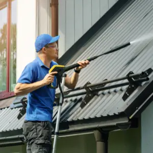 Roof pressure washing
